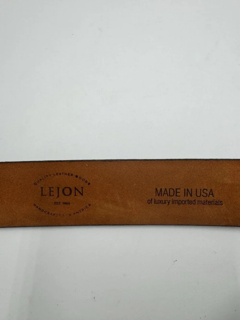 Lejon Bayport Italian Calfskin Black Leather Belt